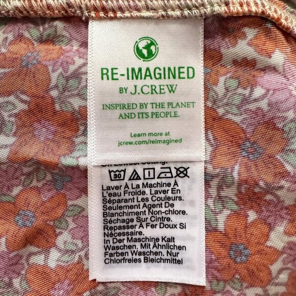 J. CREW Classic-fit Drapey Cupro Shirt in Pink Floral - size 16 - Picture 5 of 10